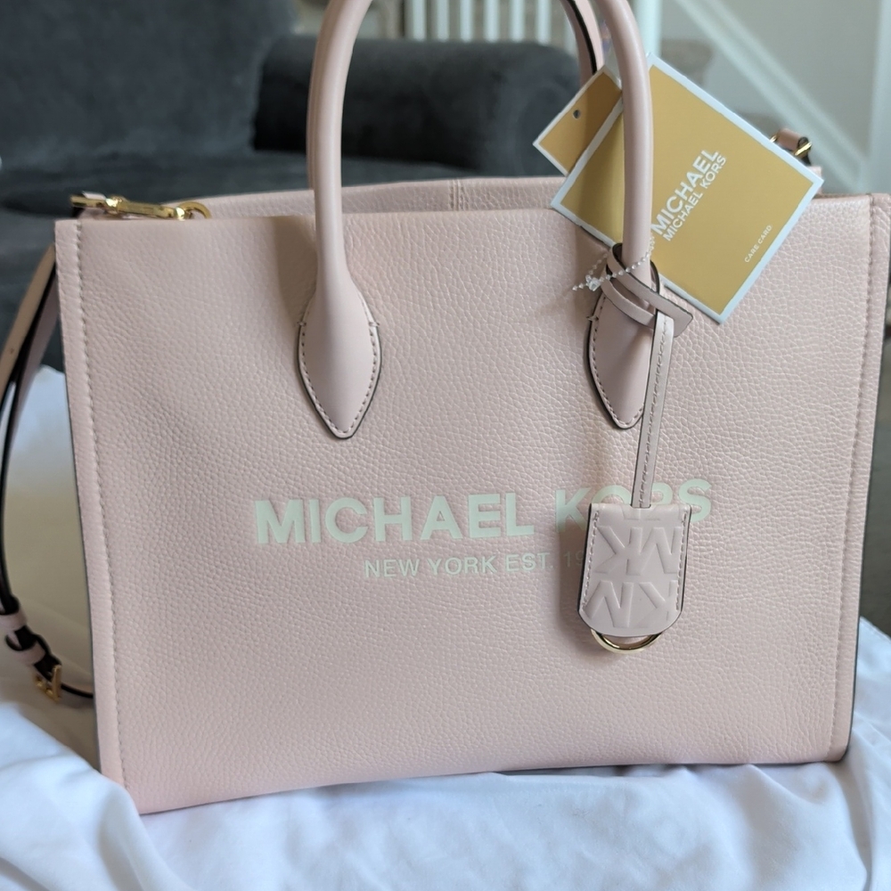 Michael Kors Pale Pink Leather Satchel